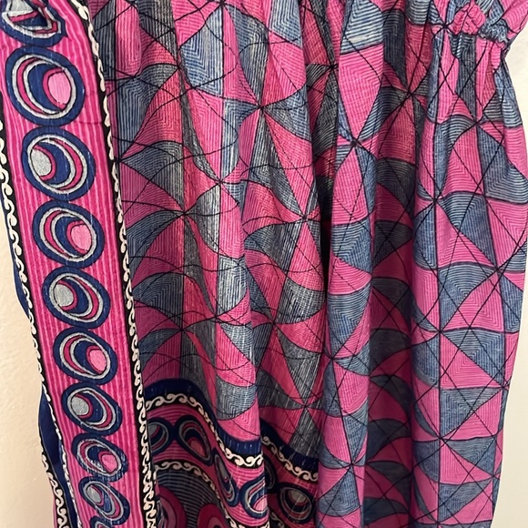 Contro corrente boho dress open back, spaghetti straps, elastic back, waist pink - Picture 10 of 10